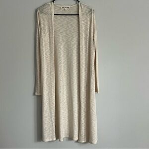 Wallflower Cream Lightweight Thin Knit Long Sleeve Boho Cardigan
